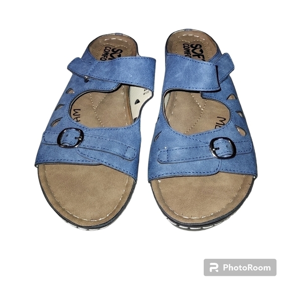 Band wagon comfort sandal faux Leather size 8 - Picture 4 of 12